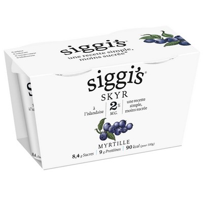 SIGGI'S 2% Blueberry 2x140G