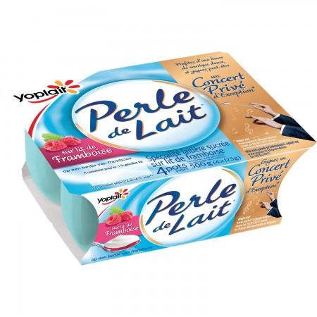 SLA PERLE DE LAIT SUR LIT A LA FRAMBOISE 125GX4