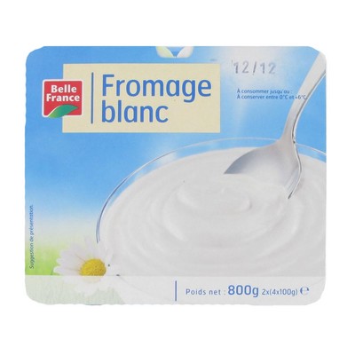 FROMAGE BLANC NATURE BF POT 8 X 100 G