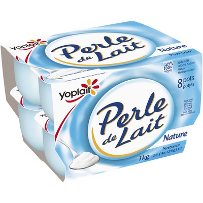 SLA PERLE DE LAIT NATURE 125GX8