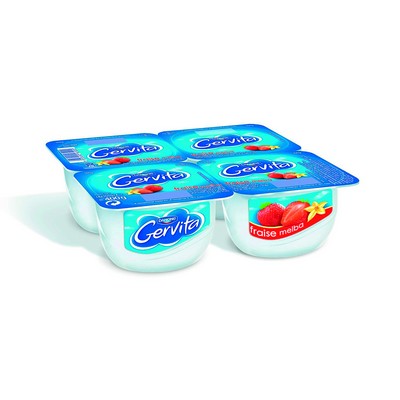 Gervita Strawberry Melba Mousse Fromage Blanc 4x100g
