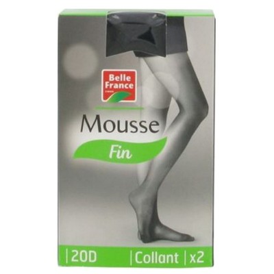 Belle France 20D Sheer Tights Black Pack of 2