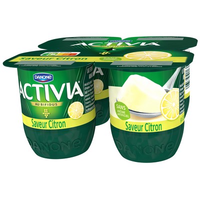 Activia Lemon Bifidus Yogurt 4x125g