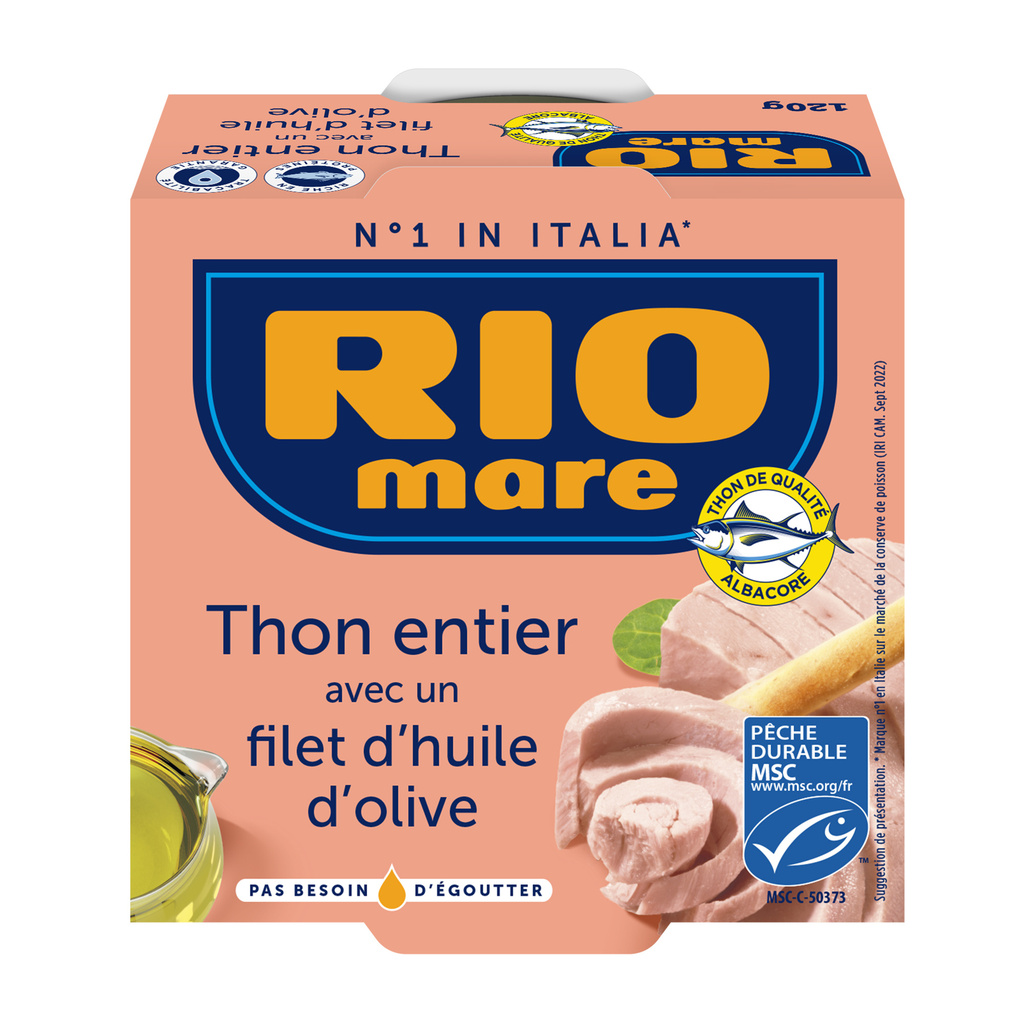 Thon entier MSC avec un filet d’huile d’olive - 120g