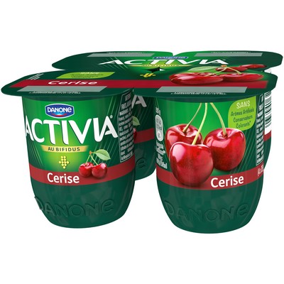 Activia Cherry Bifidus Fruit Yogurt 4x125g