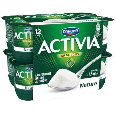 Activia Natural Bifidus Yogurt 12x125g