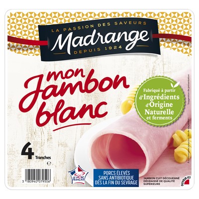 140G X4 LE JAMBON BLANC MADRANGE