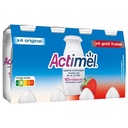 Actimel natural & strawberry drinking yogurt 8x100g