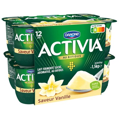 Activia vanilla-flavored bifidus yogurt 12x125g