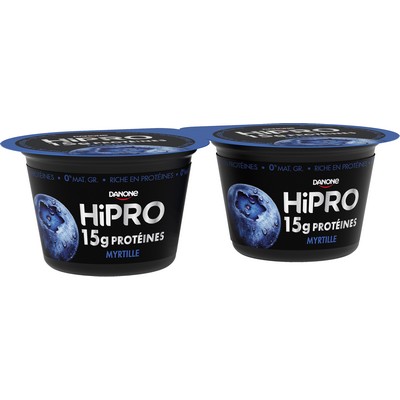 Hipro Yaourt myrtille protéiné 0% mg 2x160g