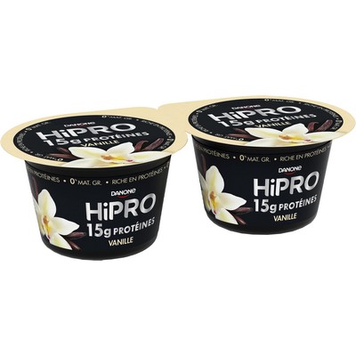 Hipro Vanilla Protein Yogurt 0% Fat 2x160g