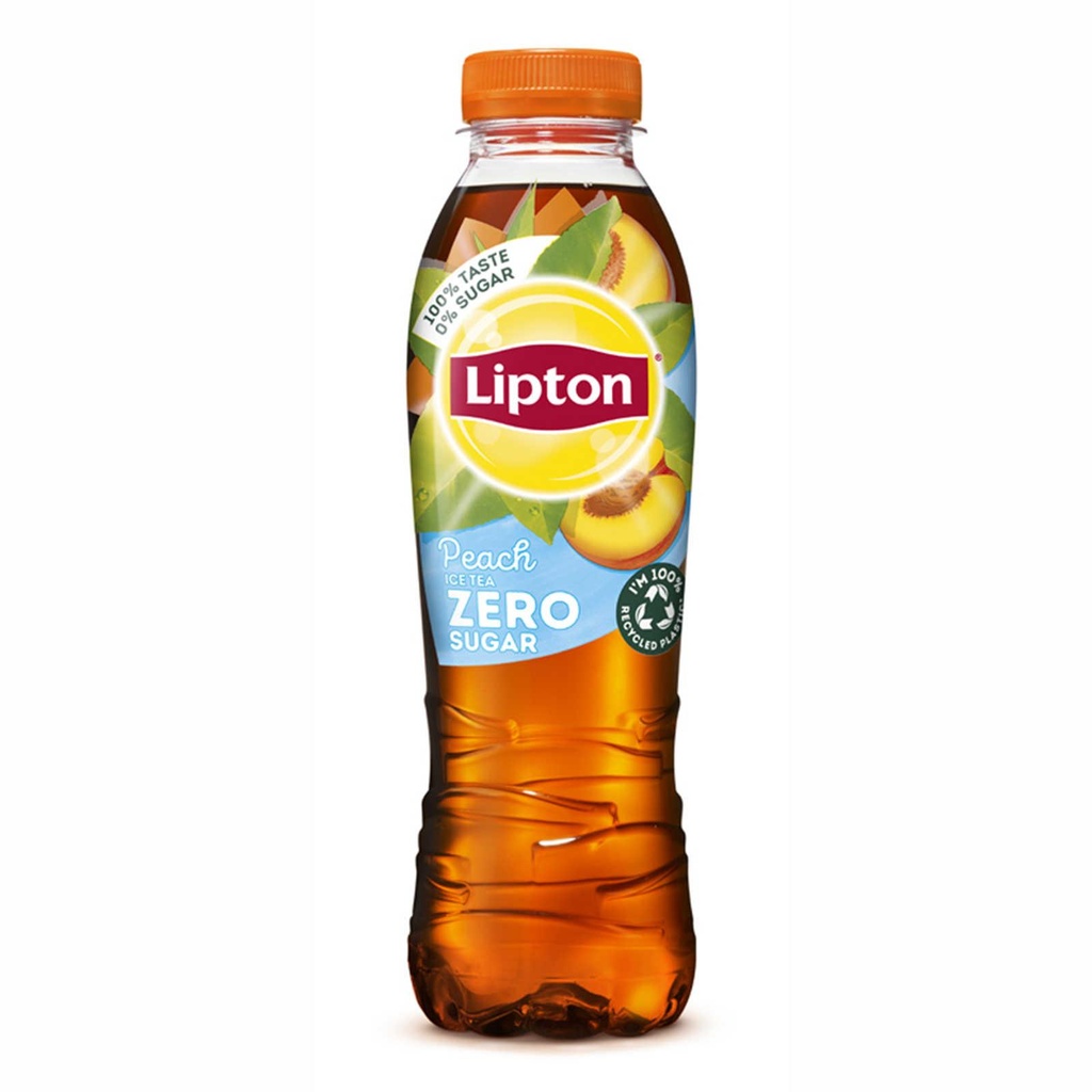 Lipton Ice Tea Thé Glacé Sans Sucres Saveur Pêche 50cl