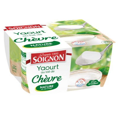 Yaourt au lait de chèvre nature 4x125g Soignon