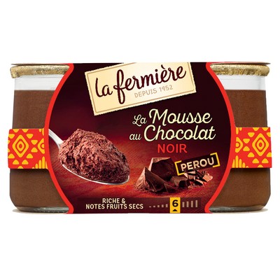 2X80G MOUSSE CHOCOLAT NOIR PEROU