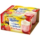 LA LAITIERE Le Liégeois au Yaourt sur lit de Fraise 4x100G