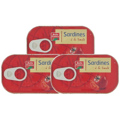 SARDINE A LA TOMATE BF BOITE 3 X 1/10 OF 207 G