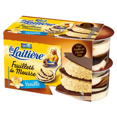 LA LAITIERE Feuilleté de Mousse Vanille 4x57G PAV