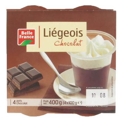 LIEGEOIS CHOCOLAT BF POT 4 X 100 G 