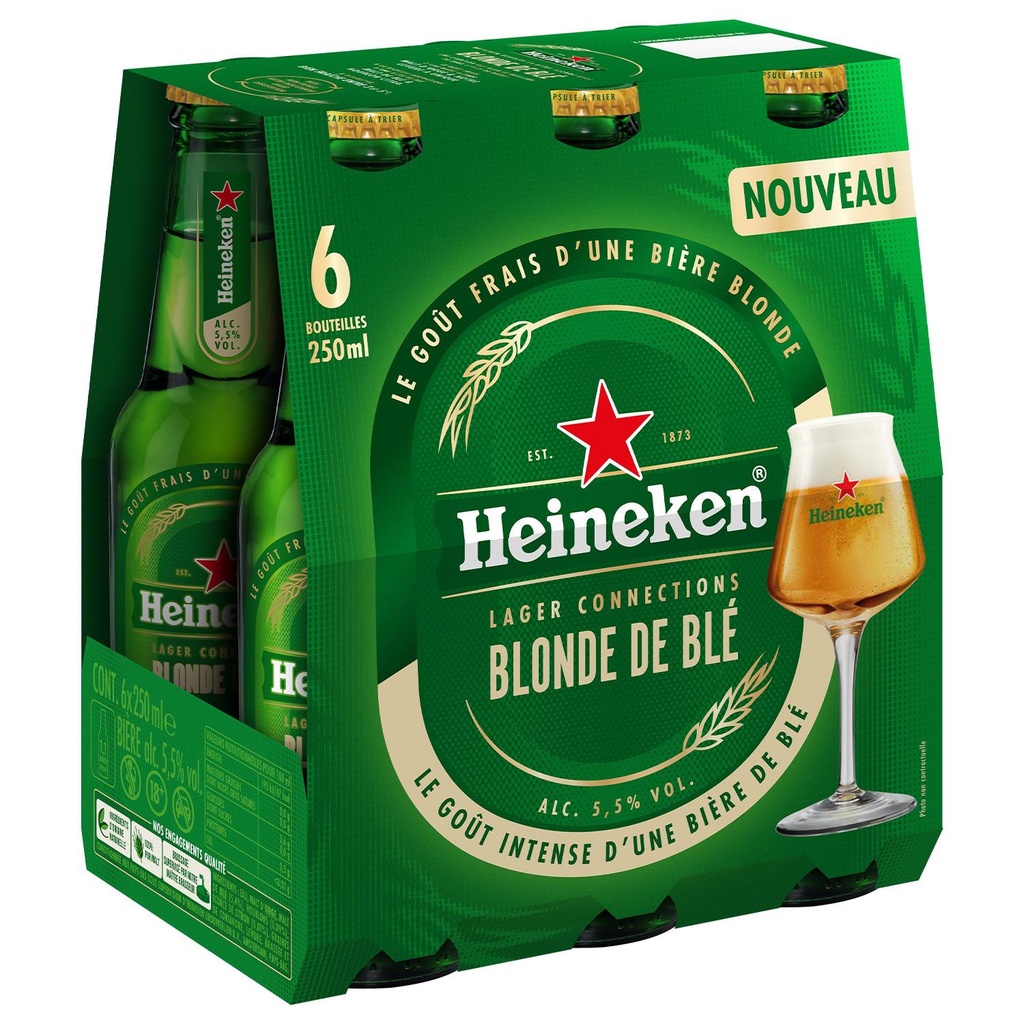 6X25CL BIERE BLONDE 5.5% HEINEKEN