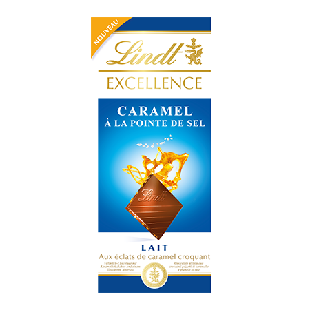 Lindt Tablette de chocolat EXCELLENCE Lait Caramel Fleur de sel 100g