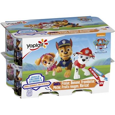 FROMAGE FRAIS YOPLAIT PAW PATROL AROMATISES PANACHE 50GX12