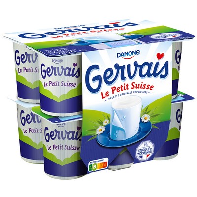 Gervais petits suisses nature 9.5% mg 12x60g