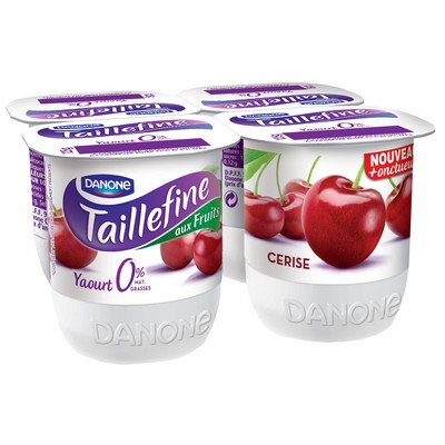 Light&Free Cherry 0% Fat Yogurt 4x125g