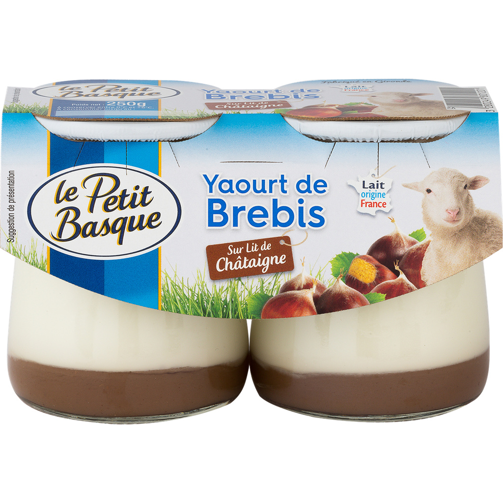 YT DE BREBIS SUR LIT DE CHATAIGNES 2X125G LE PETIT BASQUE