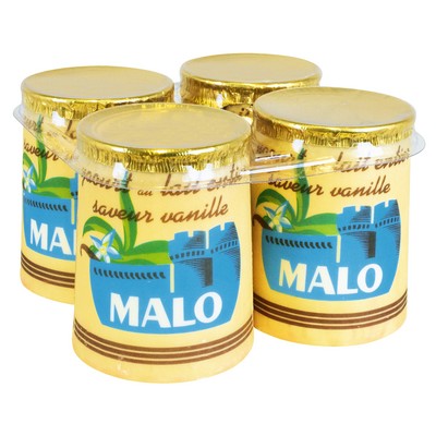 Yaourt au lait entier pasteurisé sucré aromatisé saveur vanille