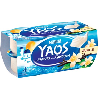YAOS Greek Style Vanilla Yogurt 4x125g