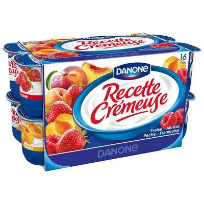 Recette crémeuse Yaourt aux fruits panaché 16x125g