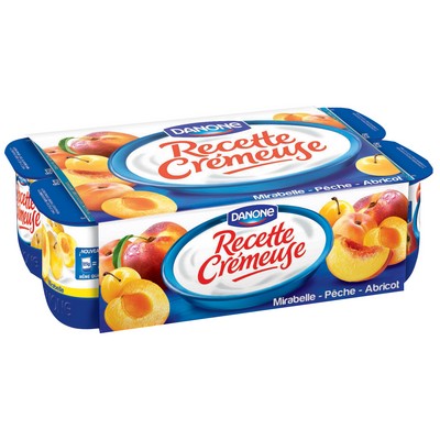 Recette crémeuse Yaourt aux fruits jaunes 8x125g