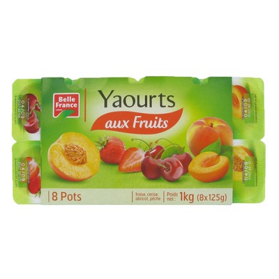 YAOURT AUX FRUITS BF POT 8 X 125 G