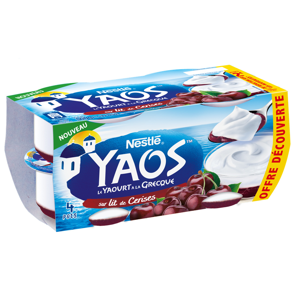 YAOS on a bed of cherries 4x125g