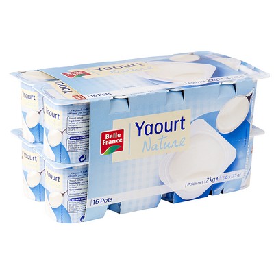 YAOURT NATURE BF 16 X 125 G 