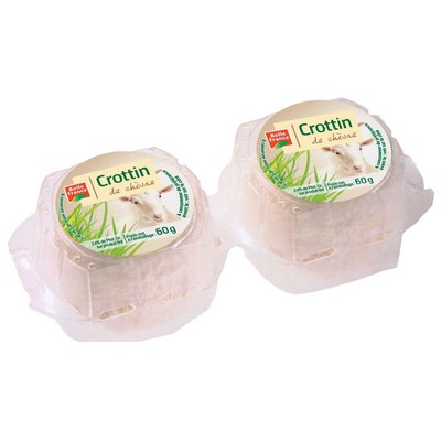 CROTTIN DE CHEVRE BF COQUE PLASTIQUE 2 X 60 G