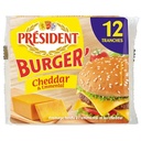 PRESIDENT BURGER CHEDDAR EMMENTAL 12 TRANCHES 200g