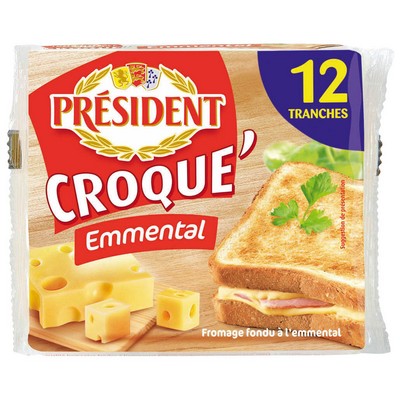 PRESIDENT CROQUE EMMENTAL 12 SLICES 200g