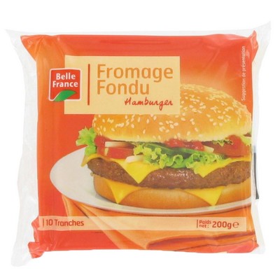 FROMAGE FONDU HAMBURGER X 10 TRCH BF FILM 200 G