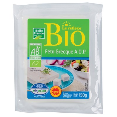 Organic Greek Feta PDO Belle France 150g