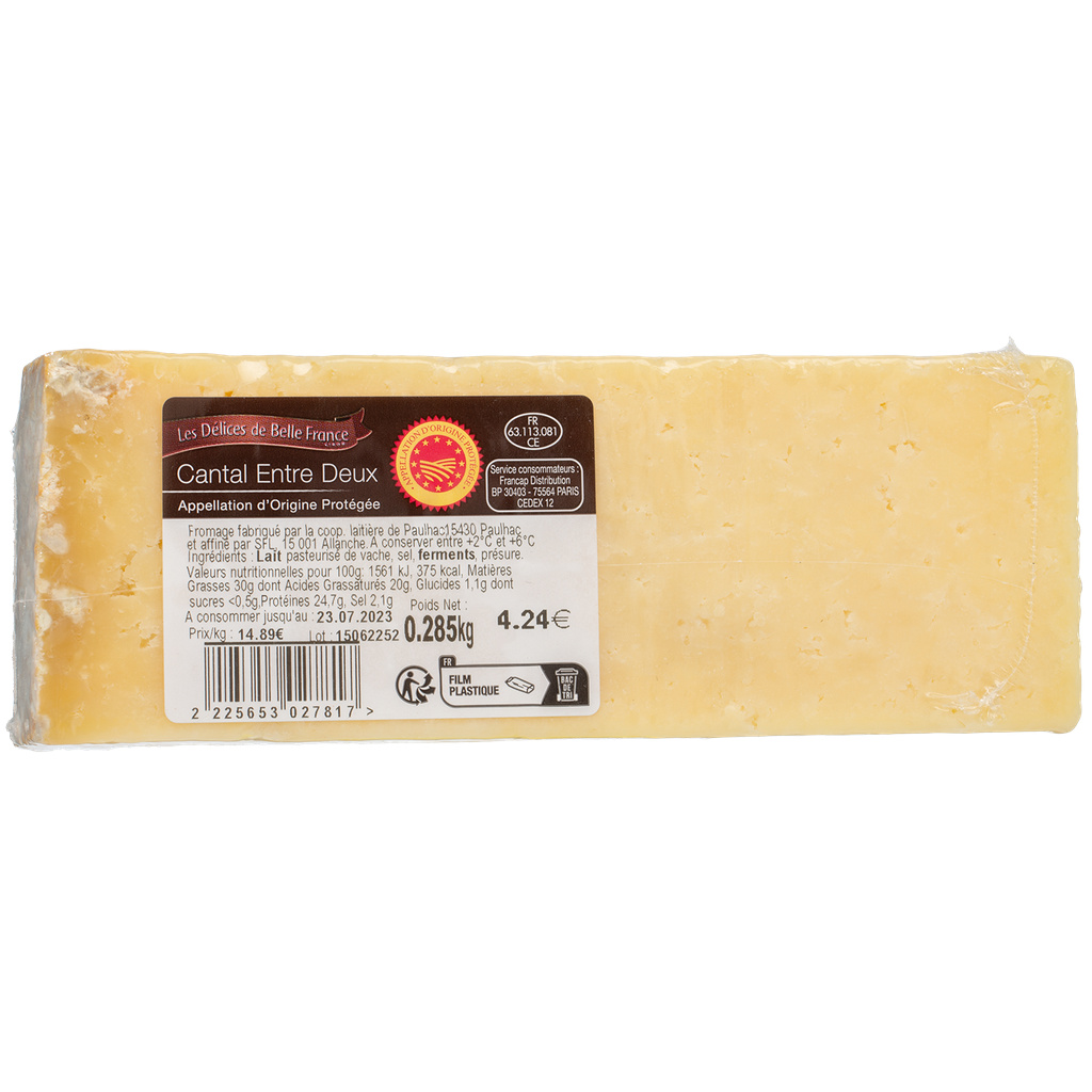 CANTAL ENTRE DEUX AOP LAIT PAST DBF POIDS VARIABLE