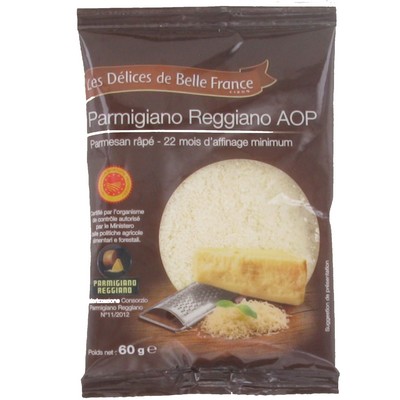 Grated Parmigiano Reggiano PDO DBF 60g Sachet