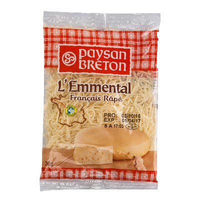 Paysan Breton - Grated French Emmental 70g