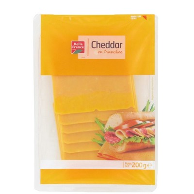 Sliced Cheddar Belle France 200g Tray