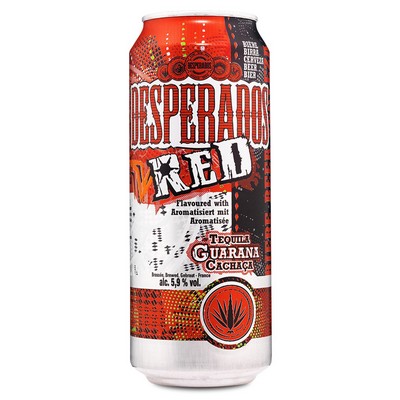 Desperados Red - Bière aromatisée au spiritueux Cachaça, Fruits rouges, Guarana - 50cl - 5,9°