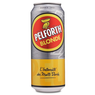 Pelforth Blonde regional blonde beer from the North can 50CL 5.8°