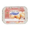 OEUF FRAIS ELEV SOL CALIBRE MOYEN X 6 BF BOITE