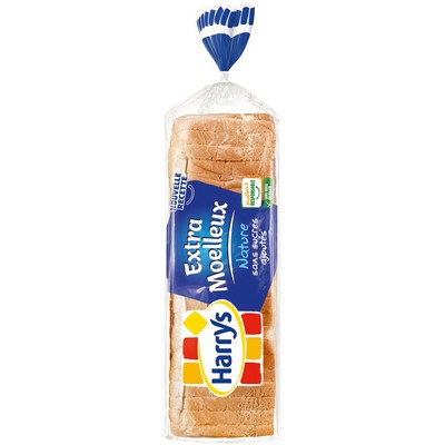 HARRYS PAIN DE MIE EXTRA MOELLEUX NATURE SANS SUCRES AJOUTÉS 500G