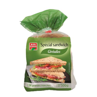 PAIN DE MIE CEREALES GT X 14 TRCH BF SACHET 550 G