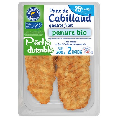 BQ 2x100g Breaded Cod MSC